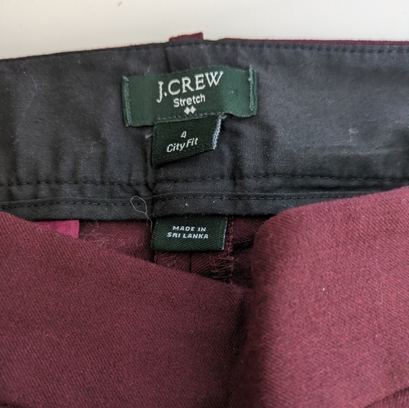 Maroon J Crew work pants - Picture 4 of 4